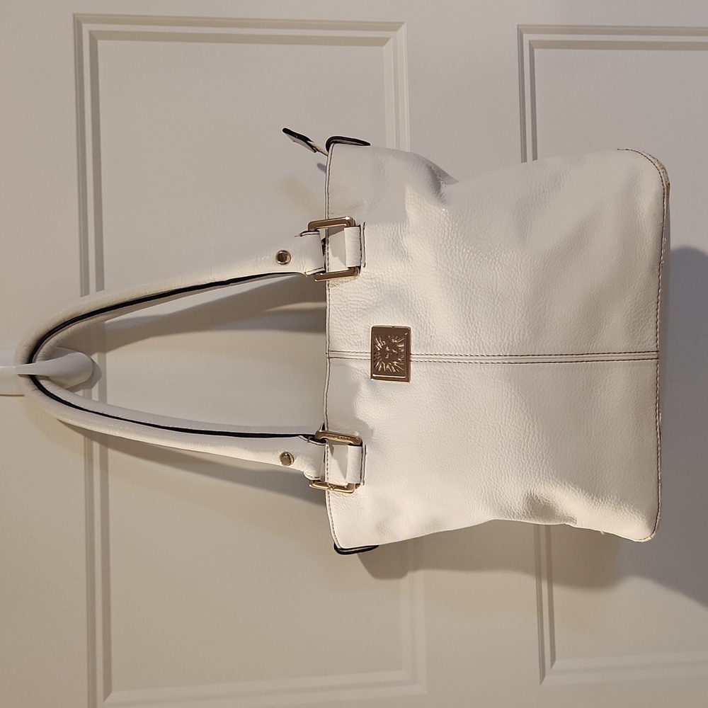 Anne Klein Medium Sized Faux Leather Tote Purse Bag